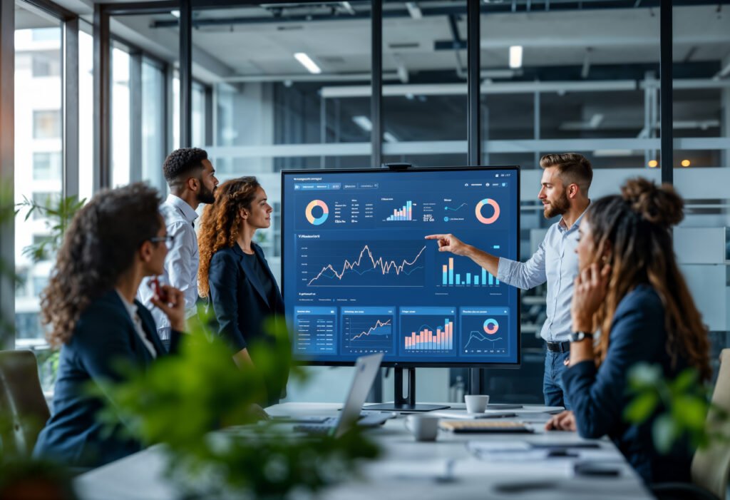 Digital Marketing 14 employee working marketing setting