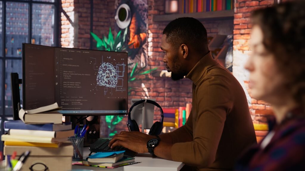 Artificial Intelligence 16 startup company back end developer fixing applications issues